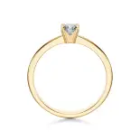 Pierścionek zaręczynowy złoty z diamentem